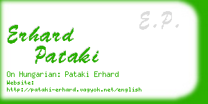 erhard pataki business card